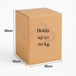 Corrugated Cardboard Box - 45cm Length x 45cm Width x 60cm Height