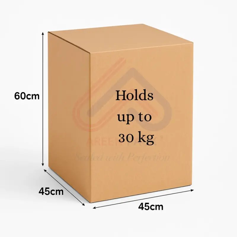 Corrugated Cardboard Box - 45cm Length x 45cm Width x 60cm Height